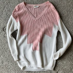 BCBG Aztec color block sweater